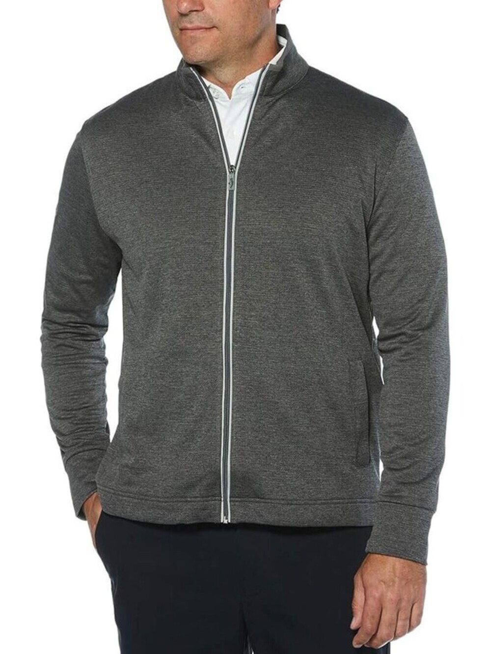 Callaway Men's Full Zip Long Sleeve Waffle Knit Fleece Golf Jacket Size M